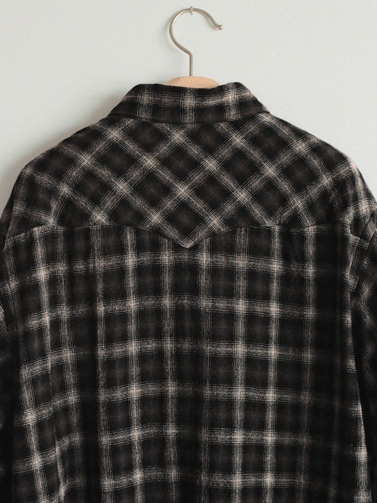 Wool Plaid Western Shirt