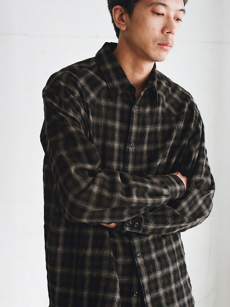 Wool Plaid Western Shirt