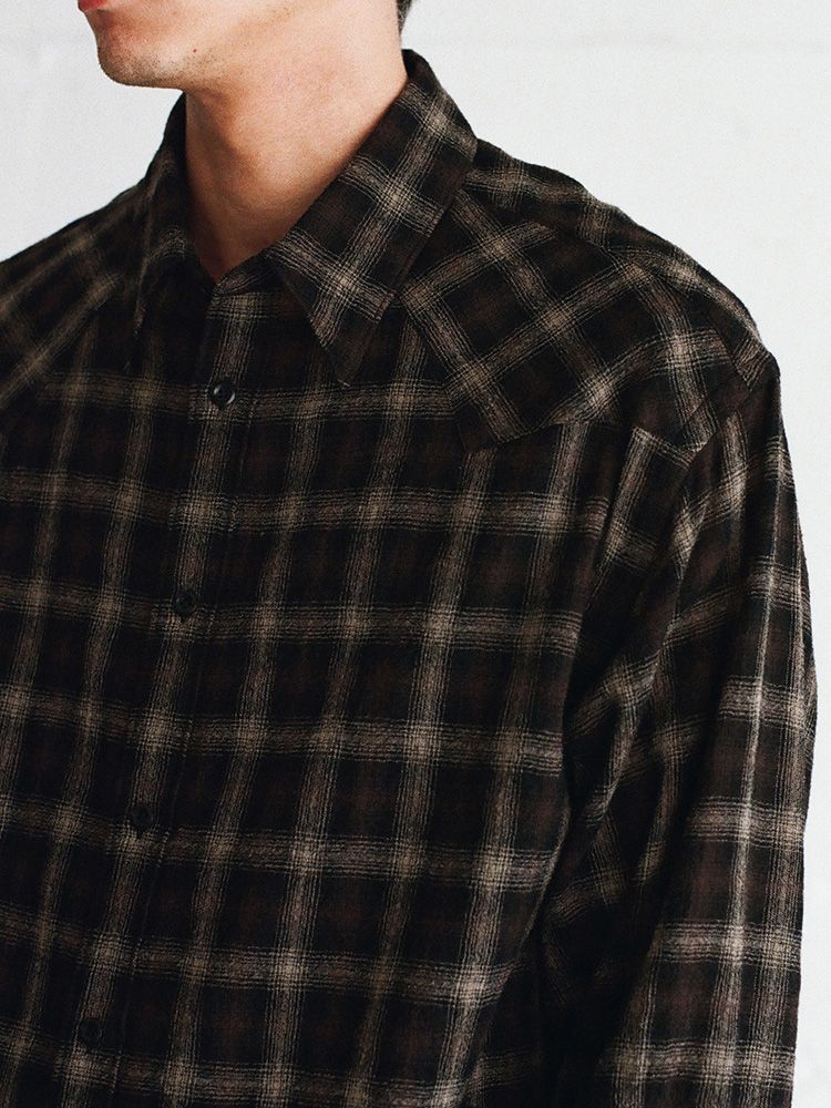 Wool Plaid Western Shirt