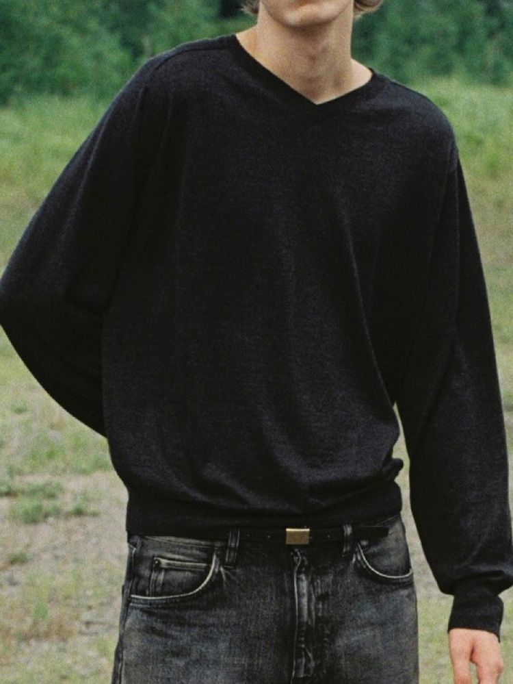 W/Si/Ca 18G V Neck Knit