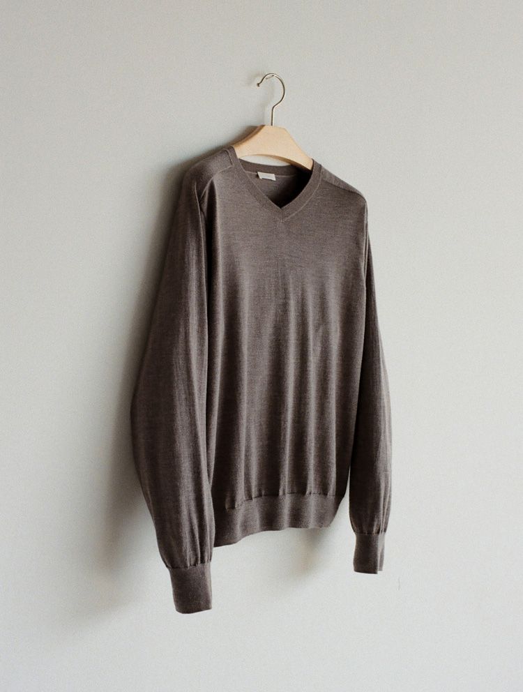 W/Si/Ca 18G V Neck Knit