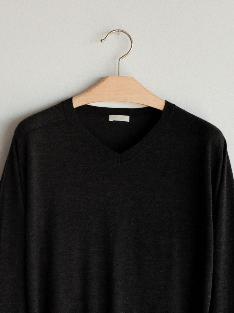 W/Si/Ca 18G V Neck Knit
