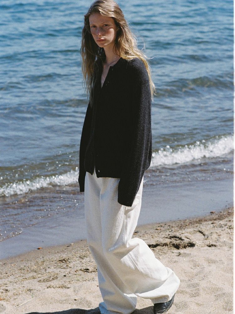 Alpaca Knit Shirt Cardigan