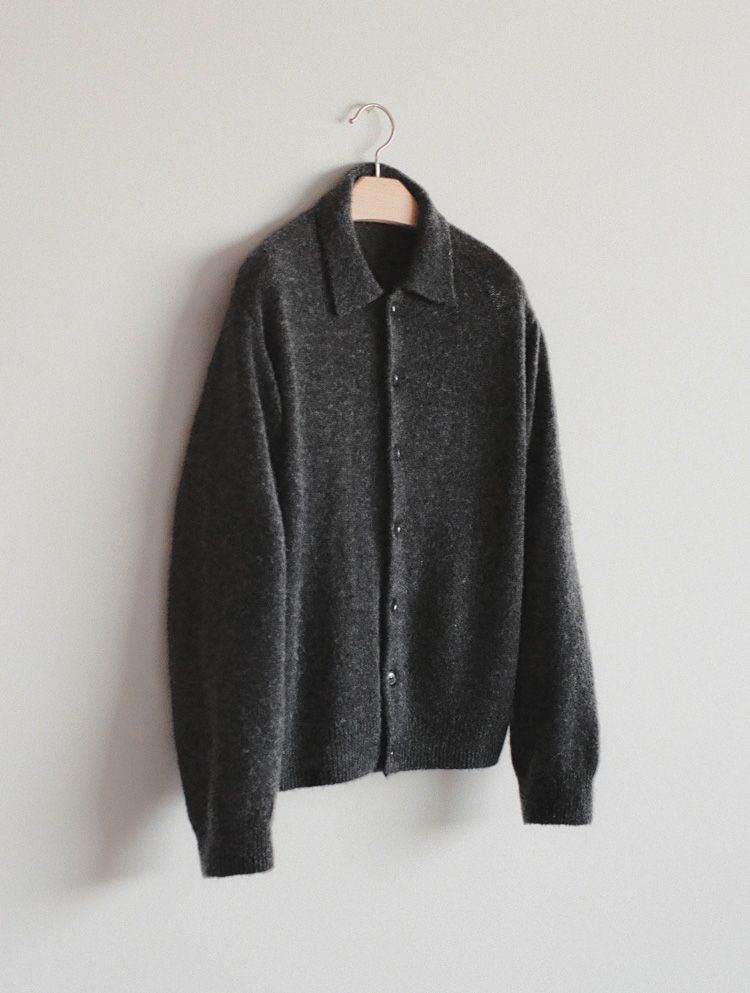 Alpaca Knit Shirt Cardigan