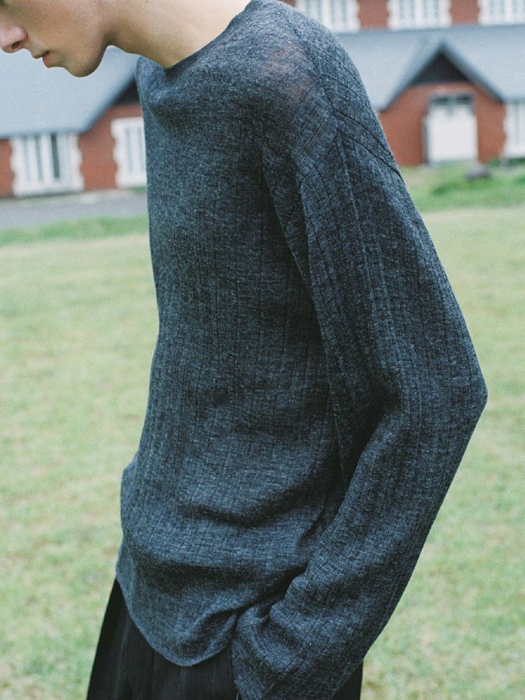 Alpaca Uneven Rib Knit