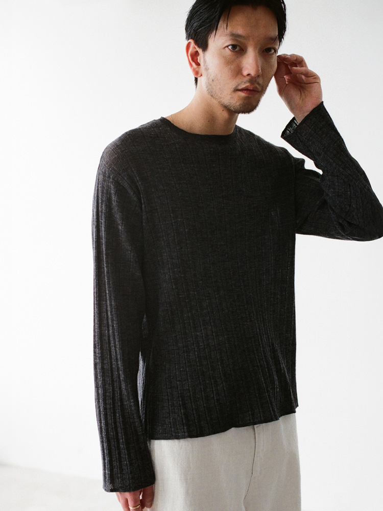 Alpaca Uneven Rib Knit