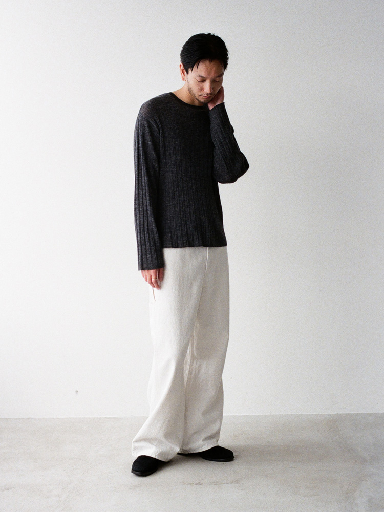 Alpaca Uneven Rib Knit