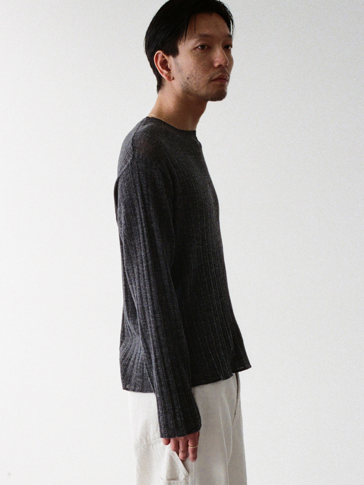 Alpaca Uneven Rib Knit