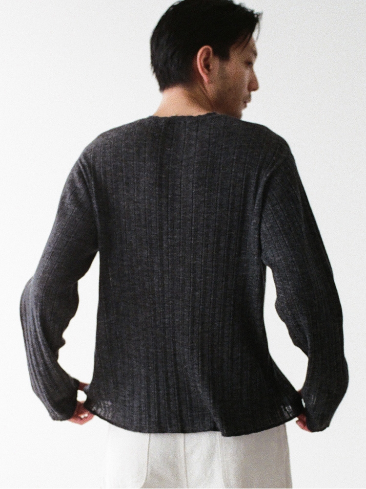Alpaca Uneven Rib Knit