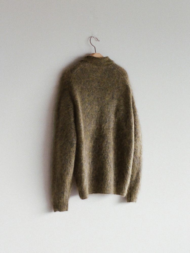 Kid Mohair Knit Polo