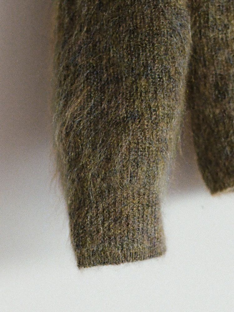 Kid Mohair Knit Polo