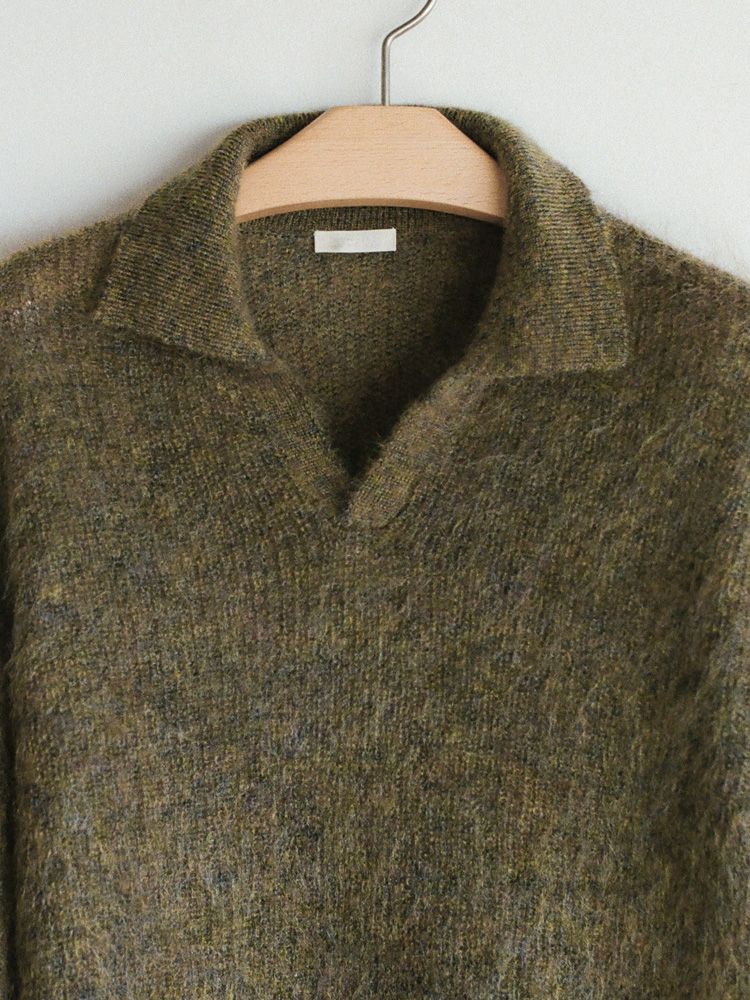 Kid Mohair Knit Polo