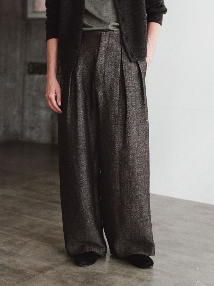 Wool Linen Baggy Slacks