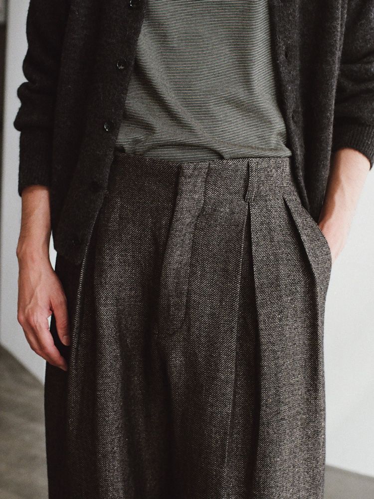 Wool Linen Baggy Slacks