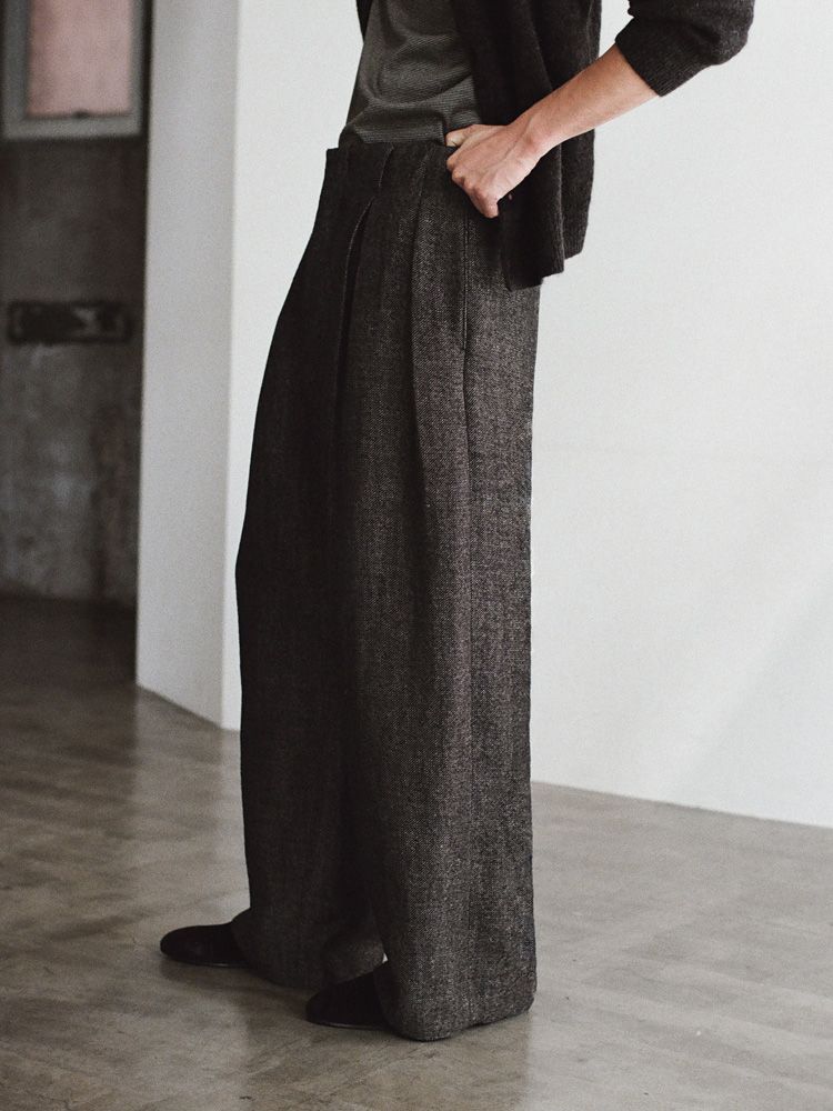 Wool Linen Baggy Slacks