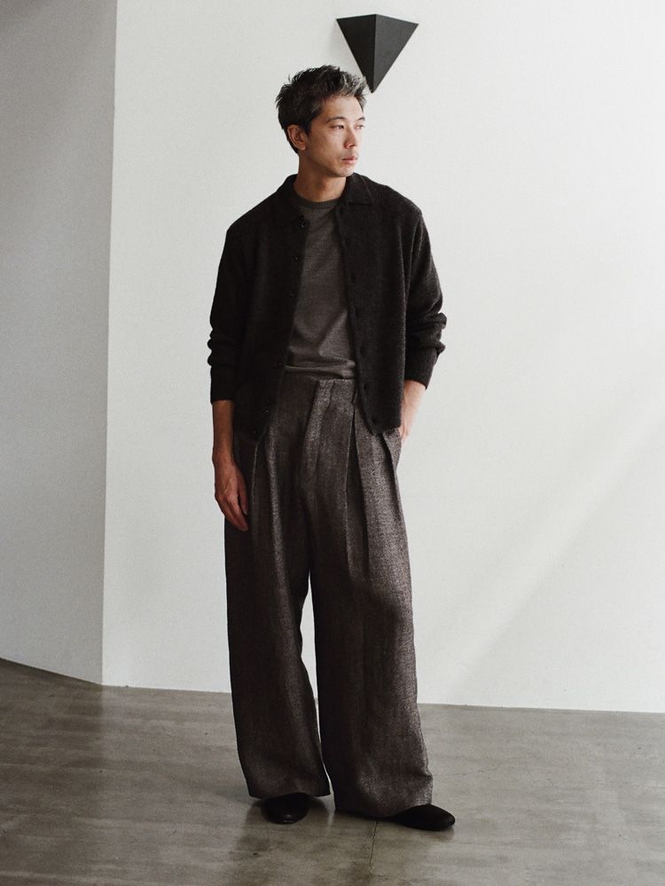 Wool Linen Baggy Slacks