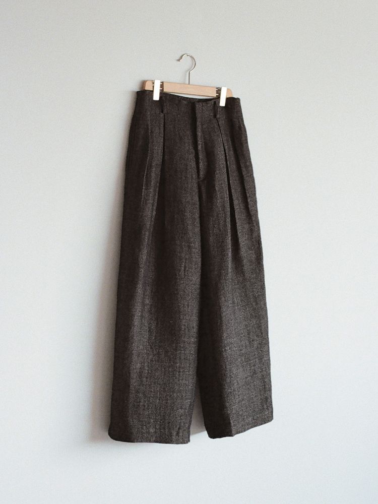 Wool Linen Baggy Slacks