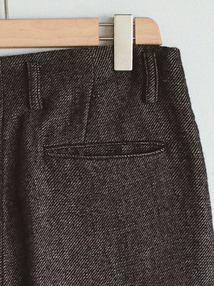 Wool Linen Baggy Slacks
