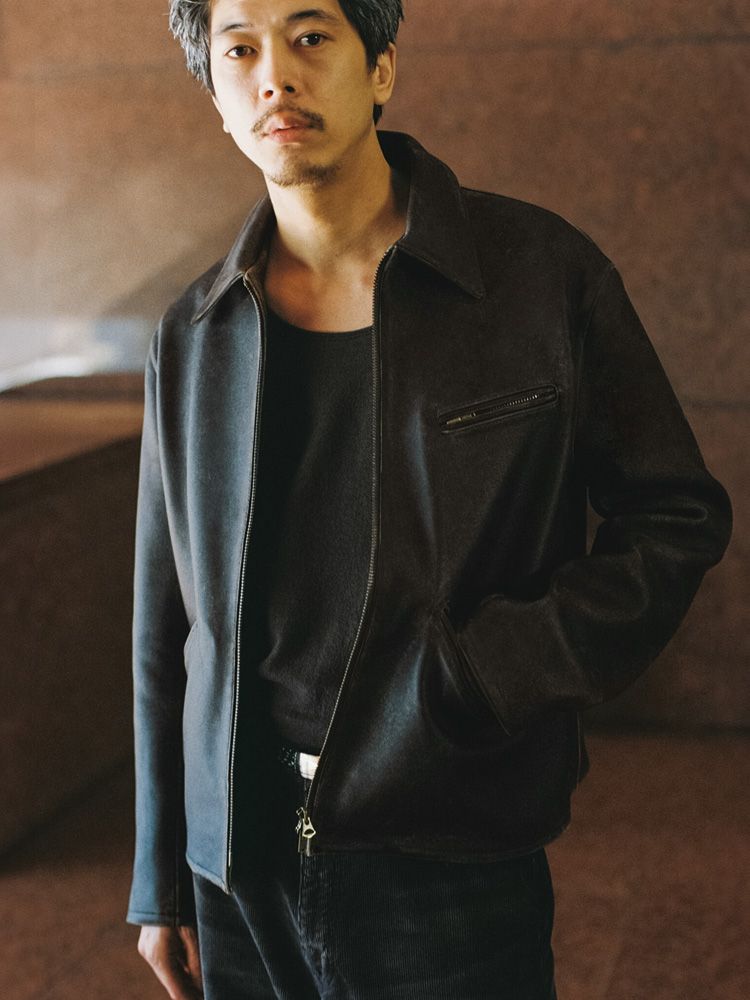 VINTAGE WASHED LEATHER ZIP