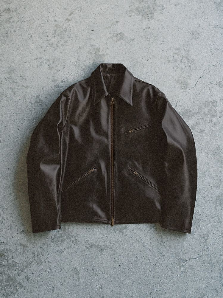 VINTAGE WASHED LEATHER ZIP