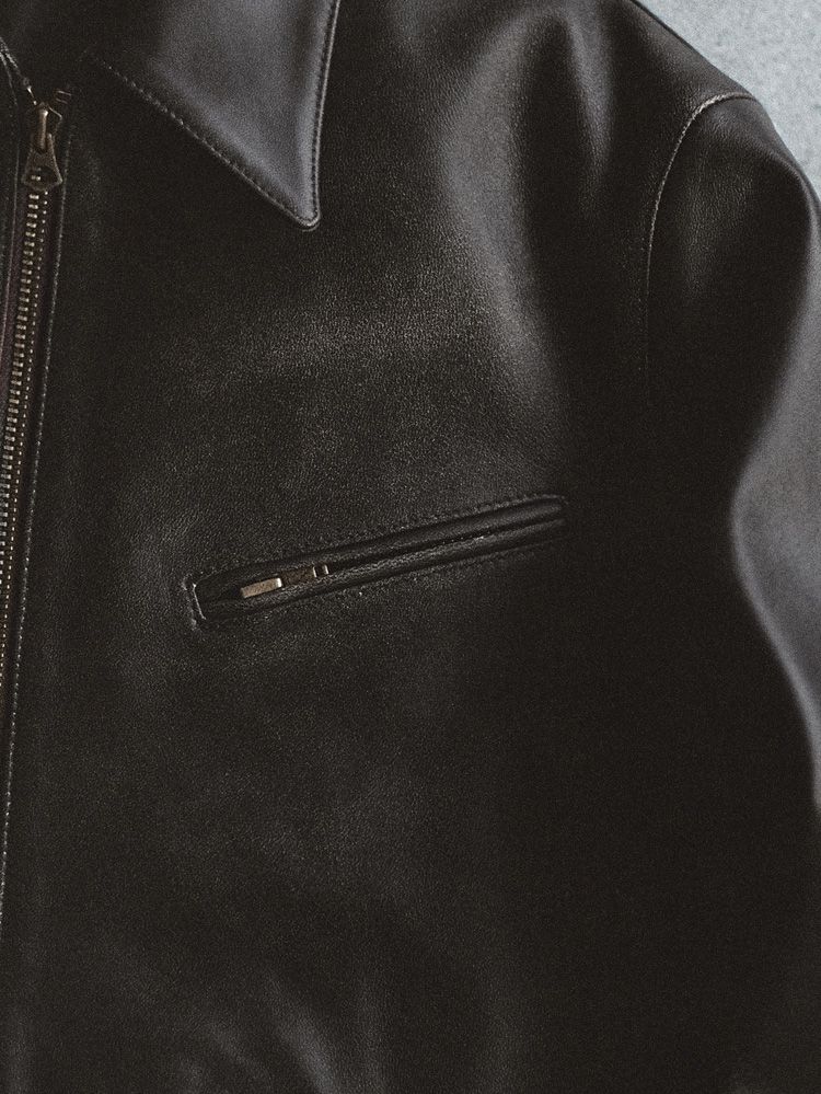 VINTAGE WASHED LEATHER ZIP