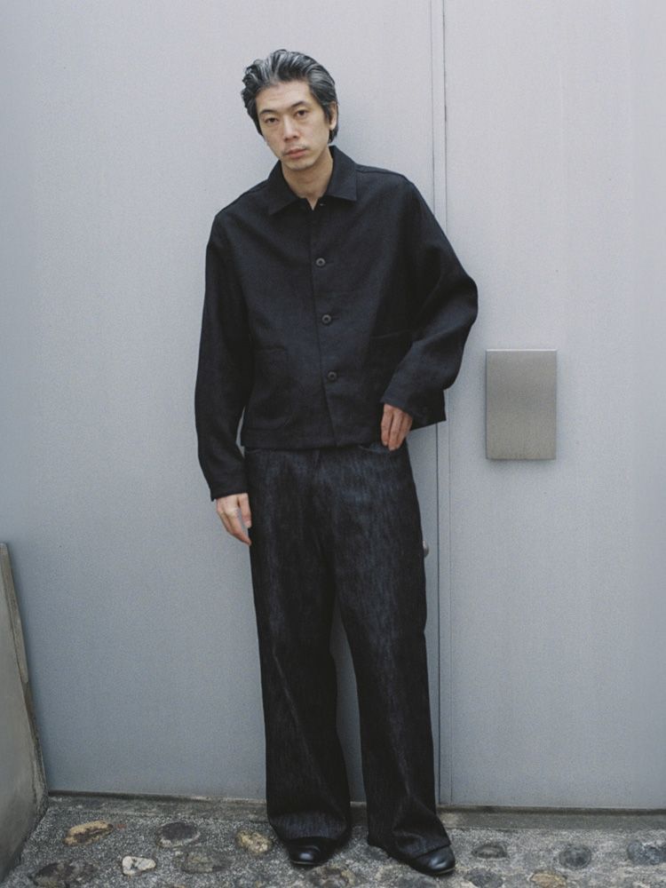 LINEN CROPPED CHORE JACKET