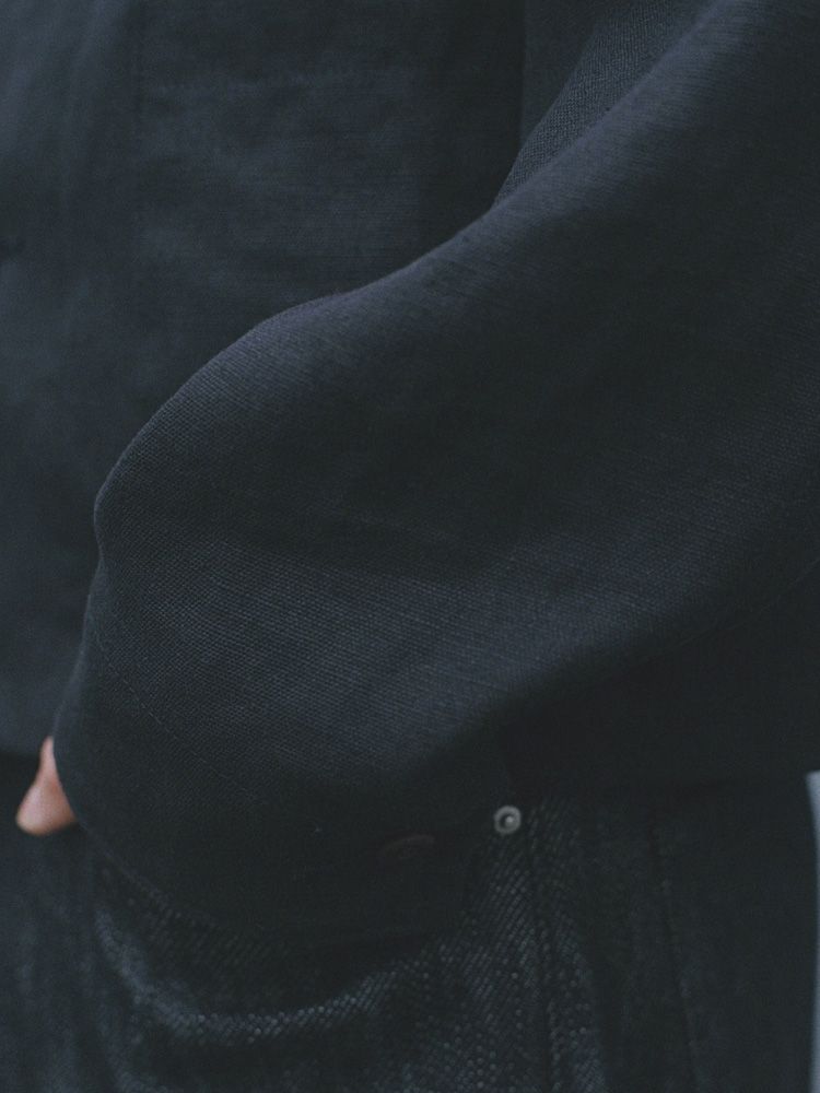 LINEN CROPPED CHORE JACKET