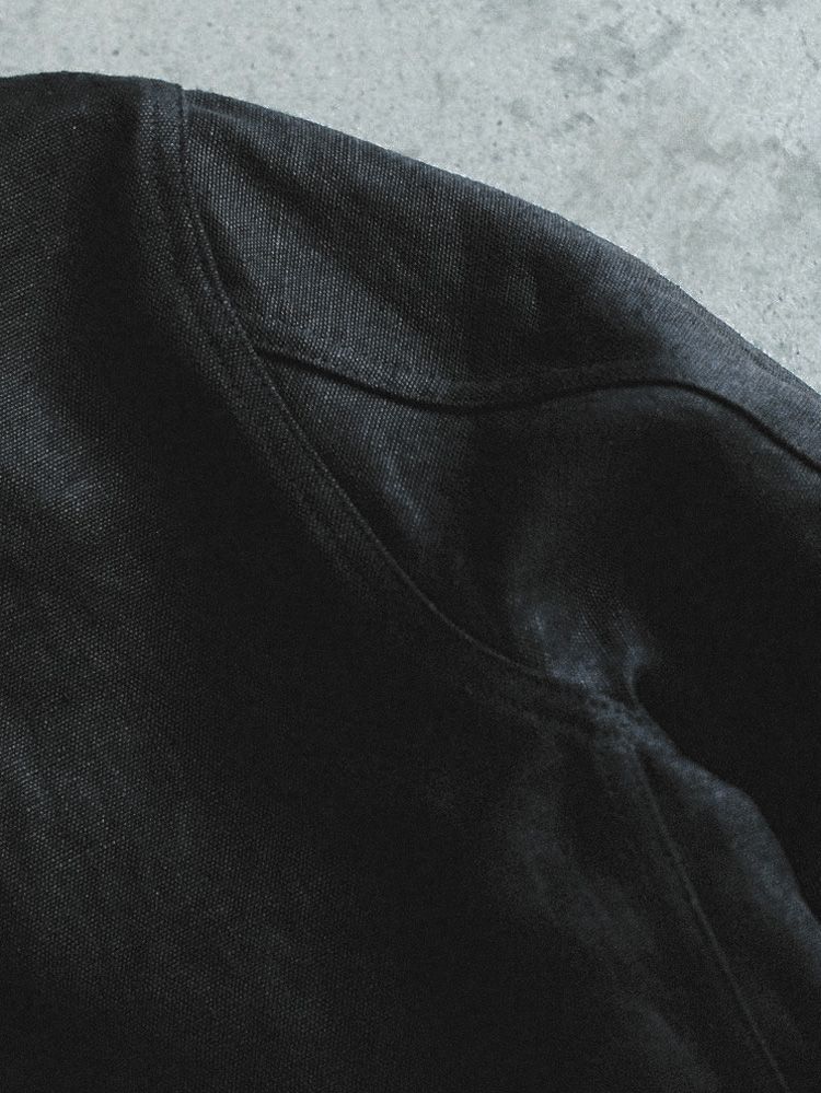 LINEN CROPPED CHORE JACKET