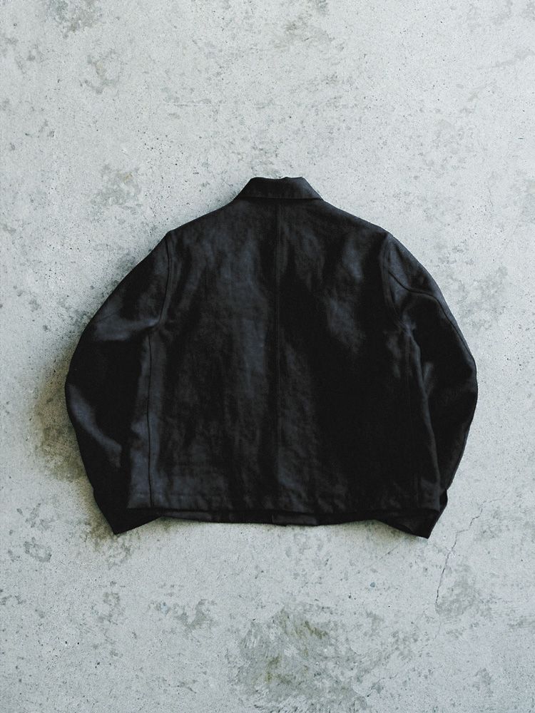 LINEN CROPPED CHORE JACKET