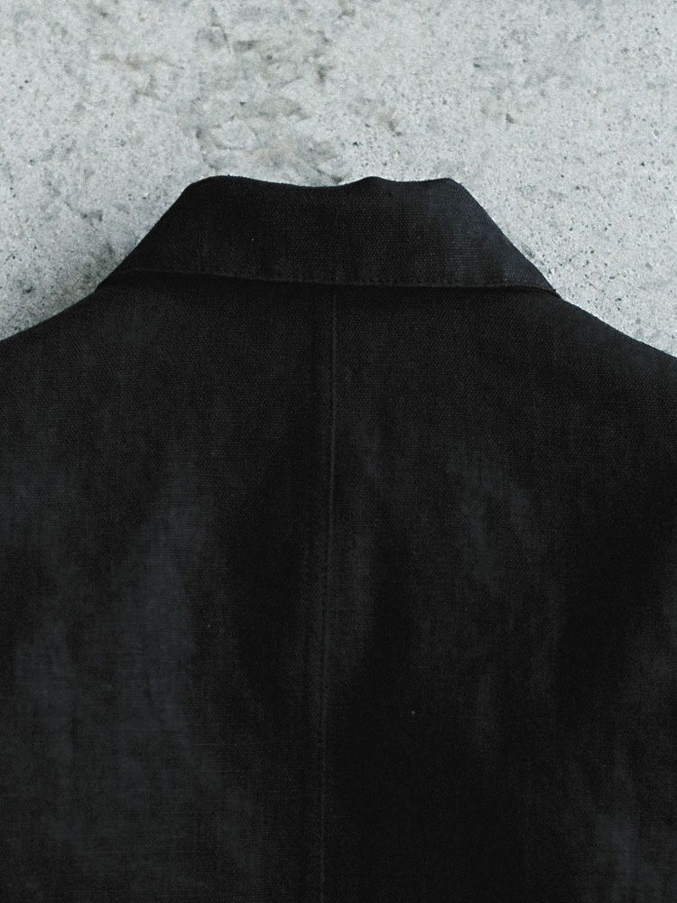 LINEN CROPPED CHORE JACKET