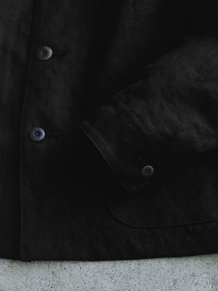 LINEN CROPPED CHORE JACKET