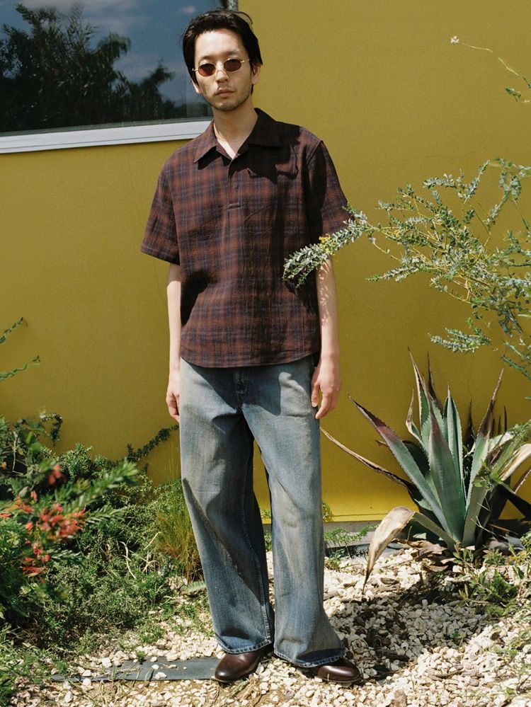 CREPE COTTON PLAID SHIRT