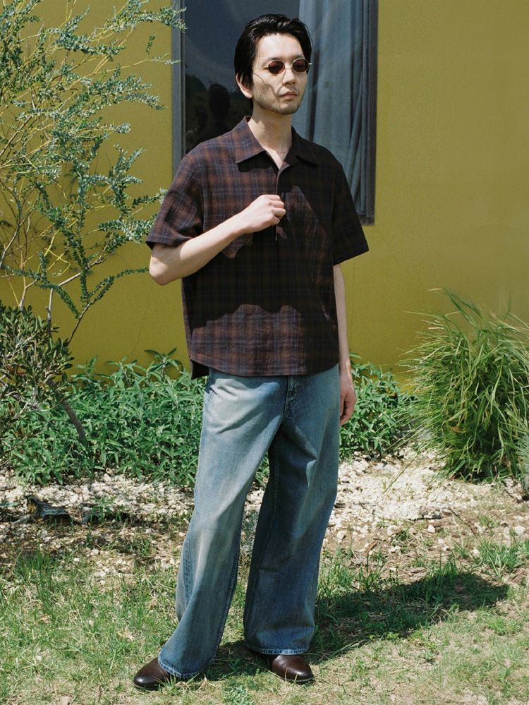 CREPE COTTON PLAID SHIRT