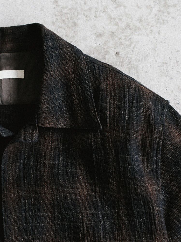 CREPE COTTON PLAID SHIRT