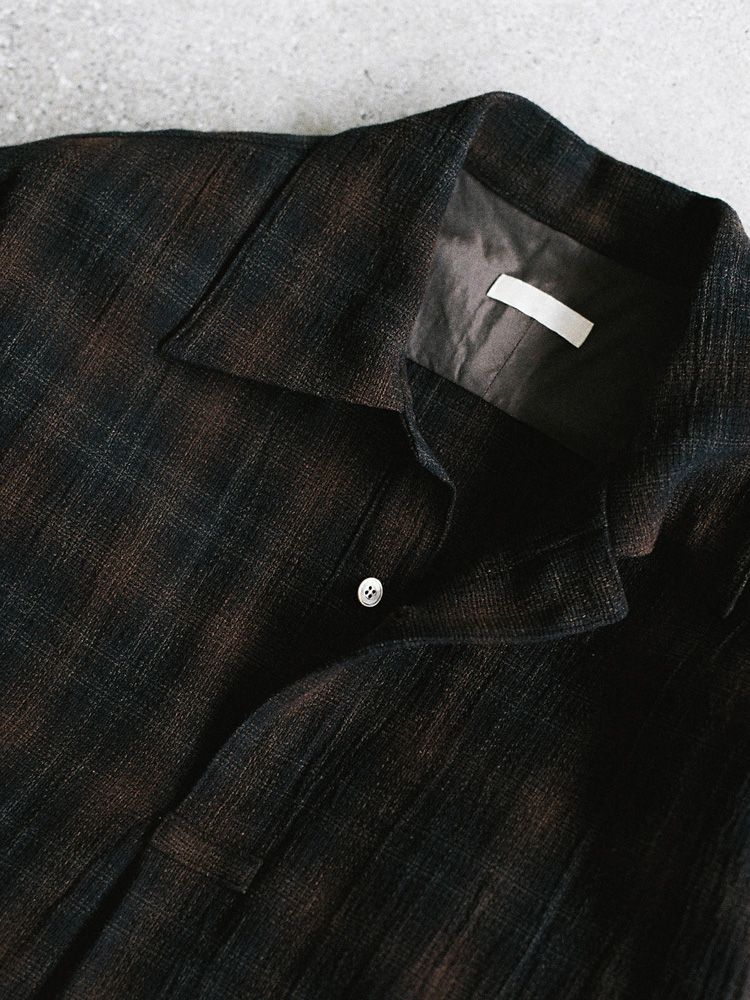 CREPE COTTON PLAID SHIRT