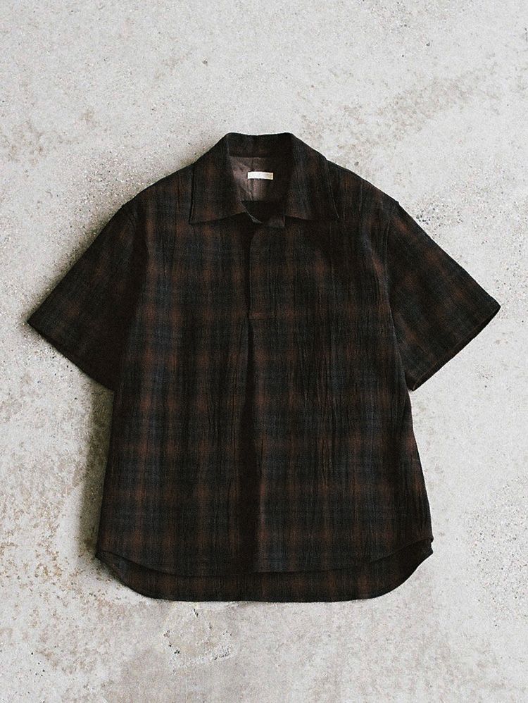 CREPE COTTON PLAID SHIRT