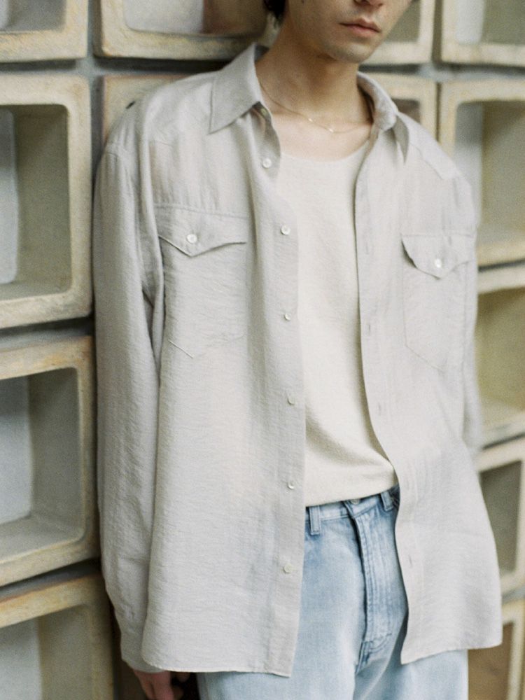 SILK RAYON WESTERN SHIRT