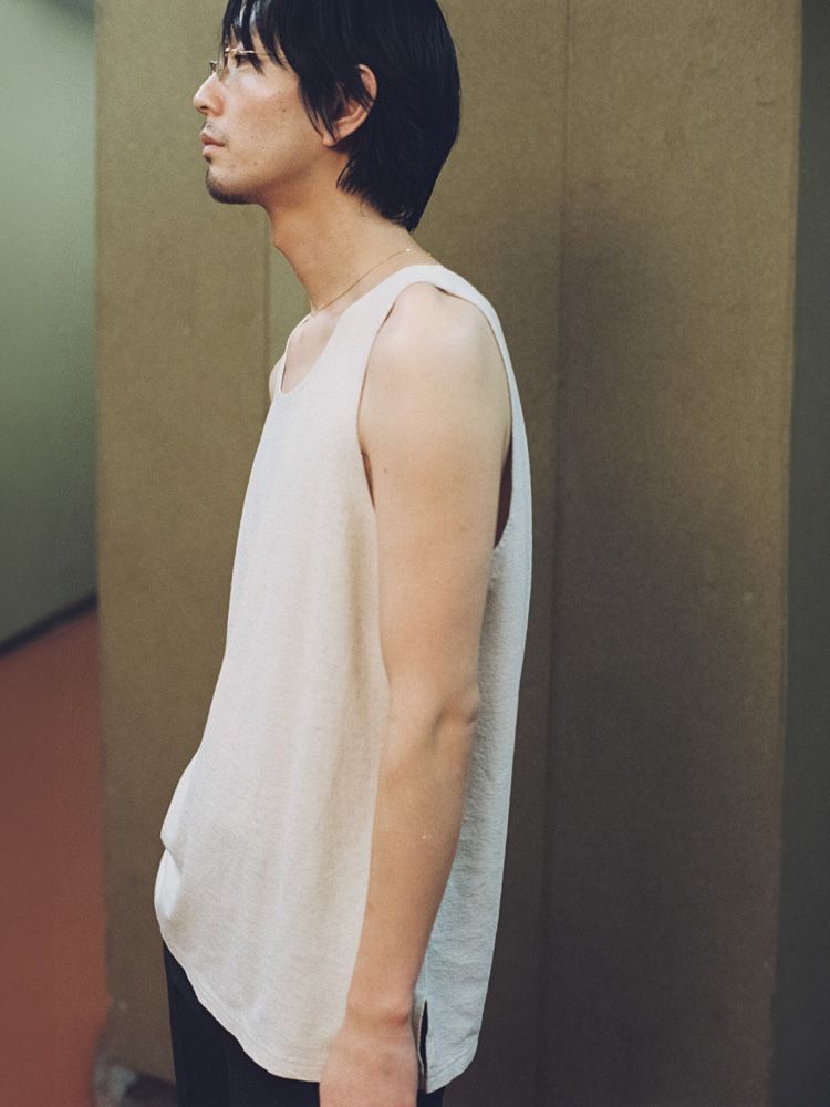 LINEN SLUB TANK TOP