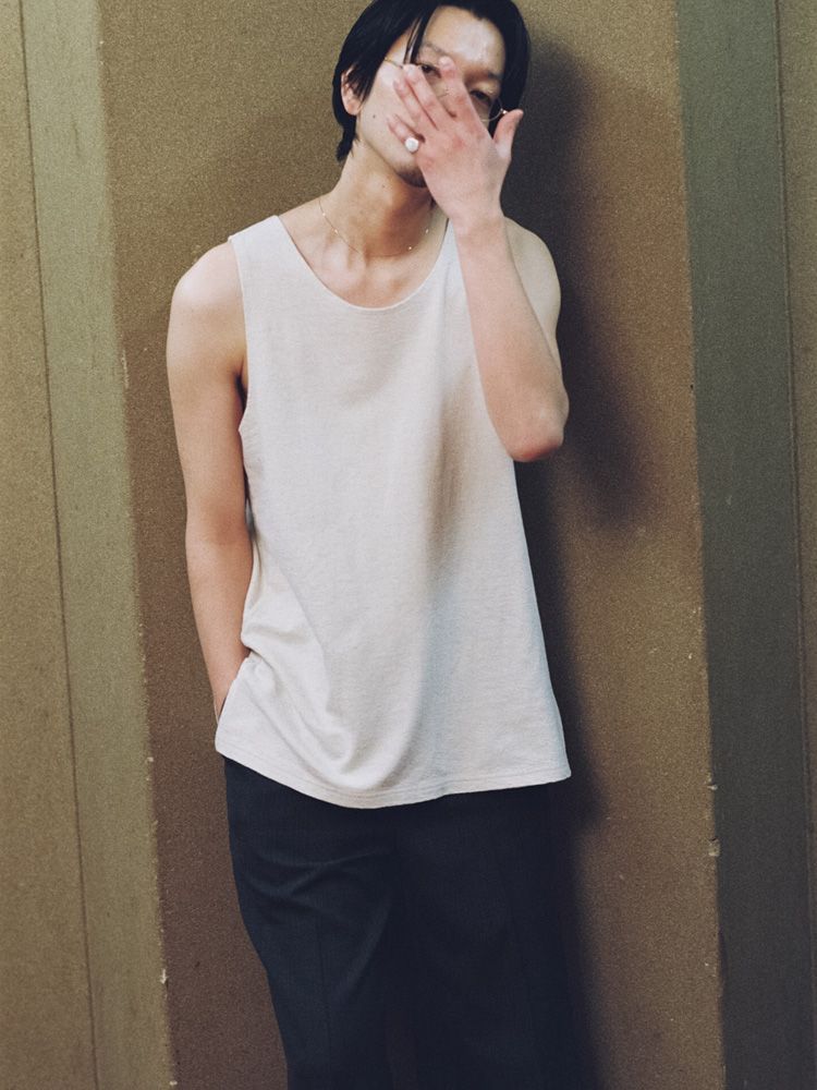 LINEN SLUB TANK TOP