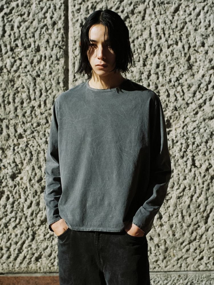 CRACK WASHED L/S TEE