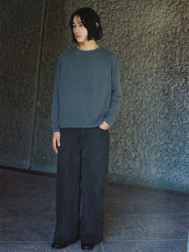 CRACK WASHED L/S TEE