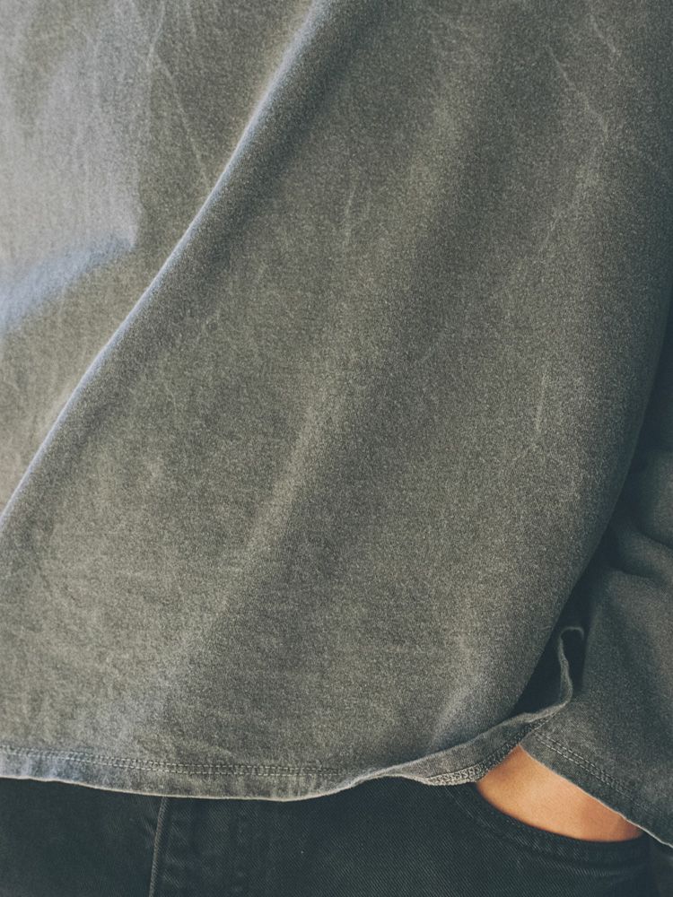 CRACK WASHED L/S TEE