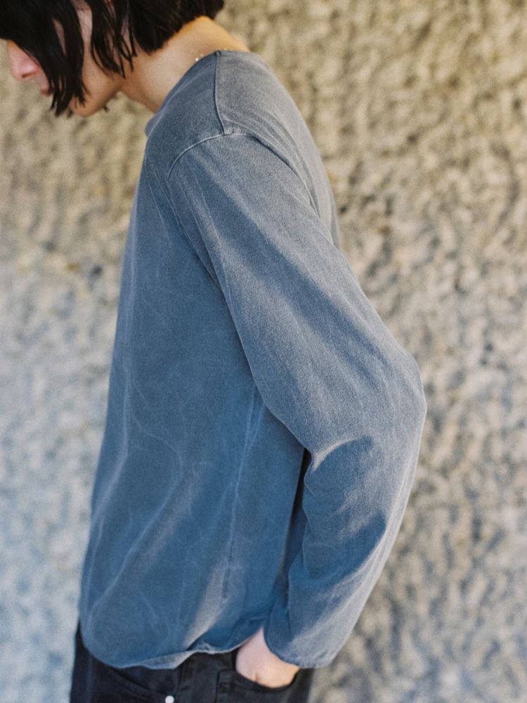 CRACK WASHED L/S TEE