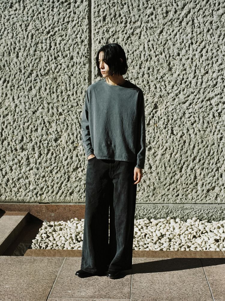 CRACK WASHED L/S TEE