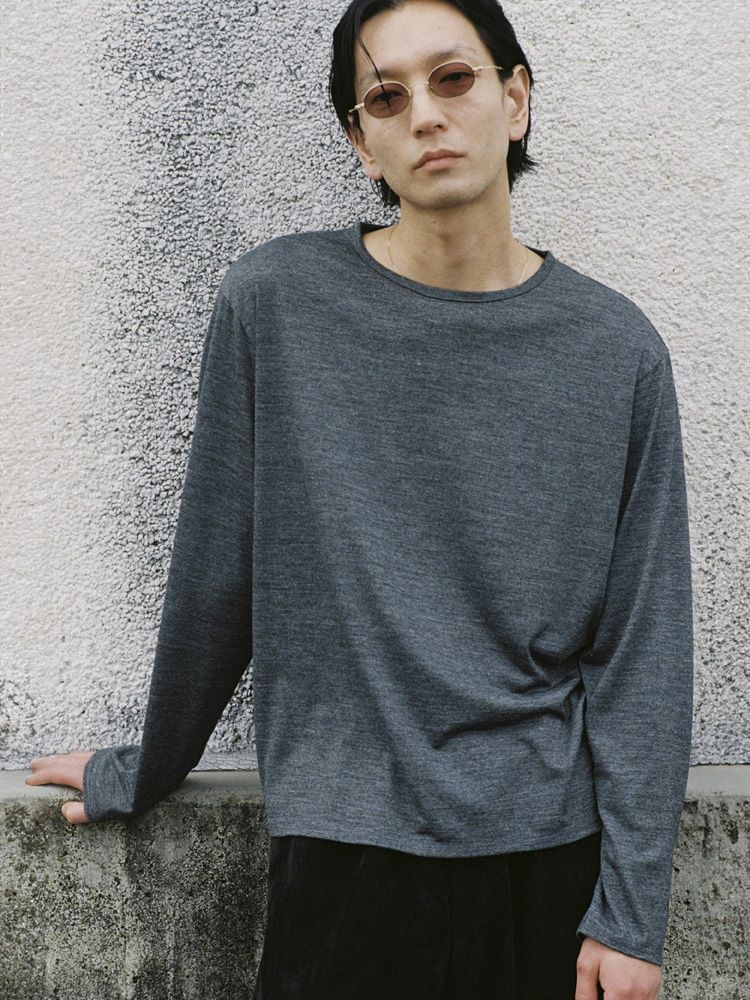 LIDNM リドム MERINO WOOL L/S TEE 25ss MERINO WOOL L/S TEE / 商品詳細ページ / LIDNM / Llife ONLINE STORE