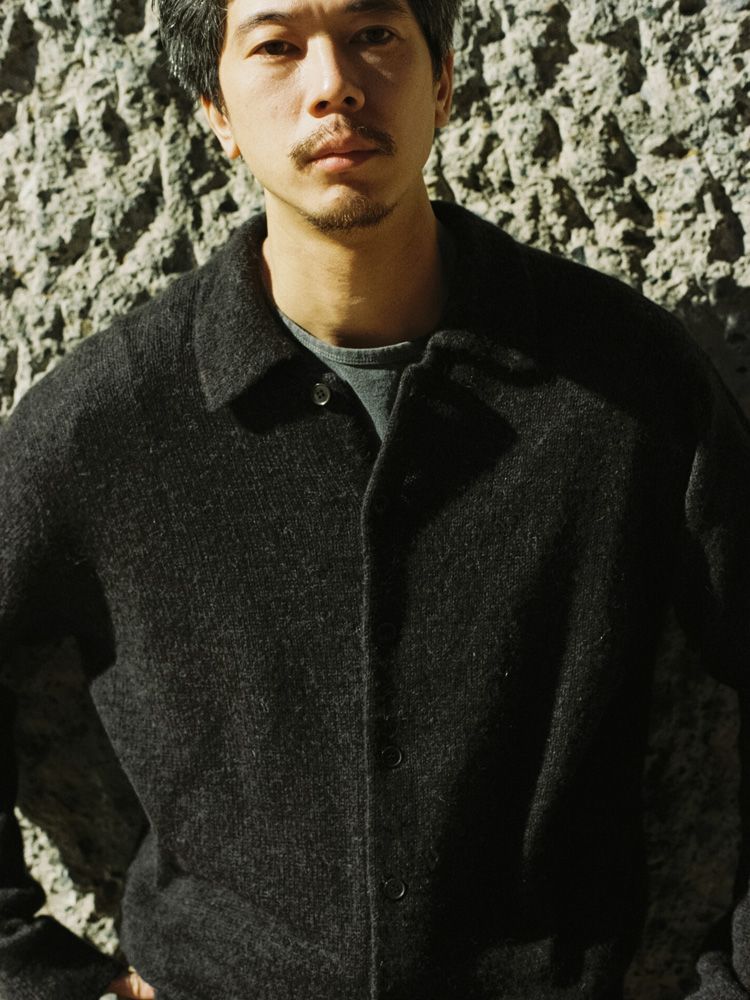 ALPACA KNIT SHIRT CARDIGAN