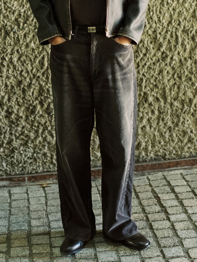 SUNBURN AGED CORDUROY PANTS