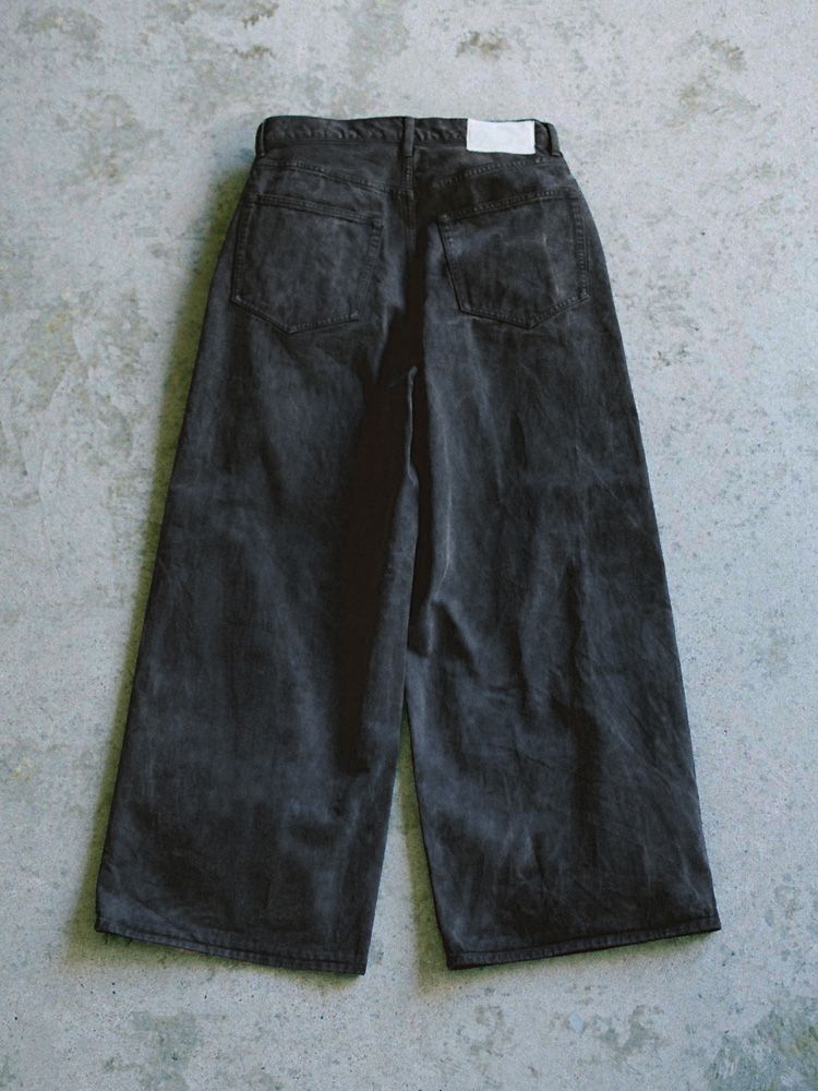 CRACK WASHED BAGGY DENIM PANTS