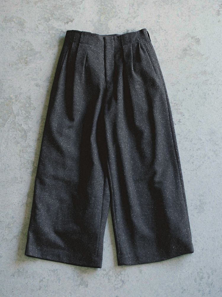 SILK NEP WOOL PANTS