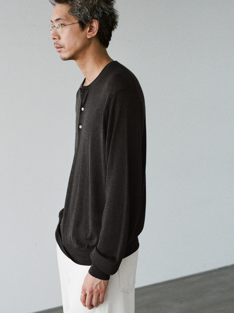 Te/Ca Milled Henley Knit